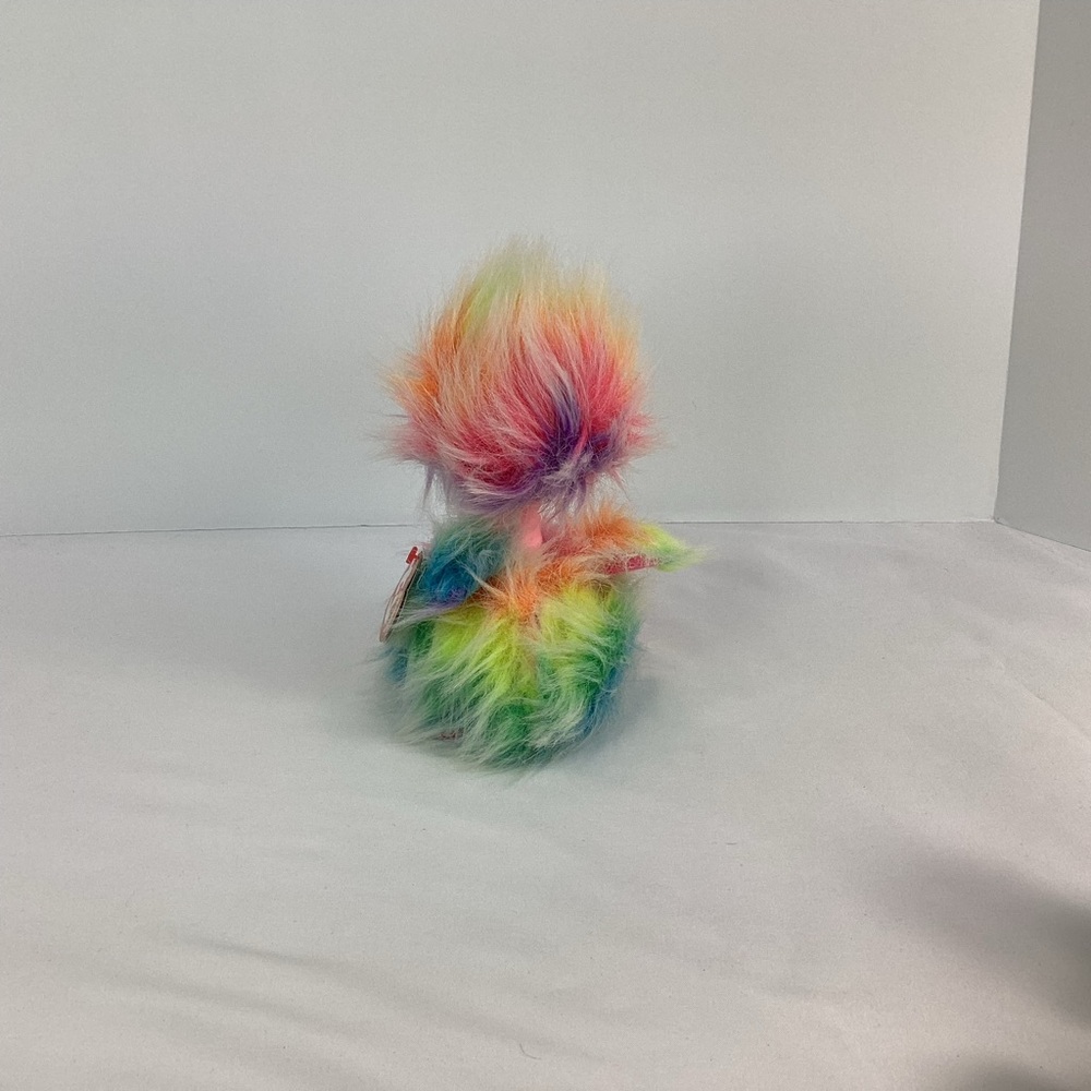 TY Beanie Boos Asha the Rainbow Ostrich Bird Stuffed Animal Plush Toy 2019 w/Tag - Picture 5 of 13